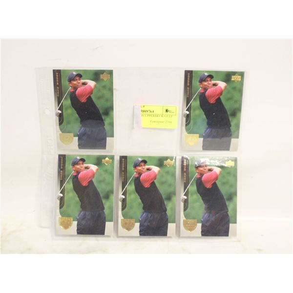 5 TIGER WOODS UPPERDECK GULF CARD #1