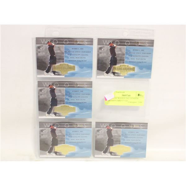 5 TIGERS WOODS 2003 LEADER BOARD CARD 57 UD