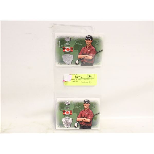 2 TIGER WOODS WORLD POWERS 2004 UD CARD 91