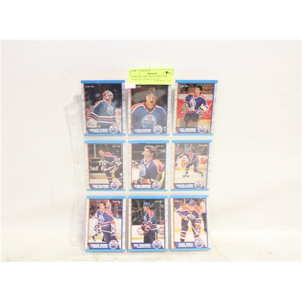 9 OILERS 1989 OPC KURRI FUHR LOWE RANFORD ESA ETC