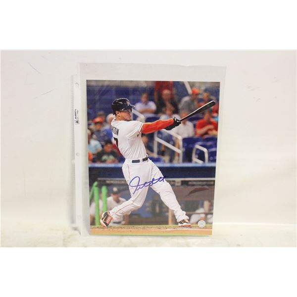 GIANCARLO STANTON 8X10 AUTOGRAPH COA
