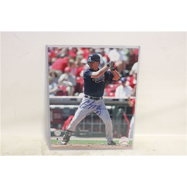 CHIPPER JONES 8X10 AUTOGRAPH COA