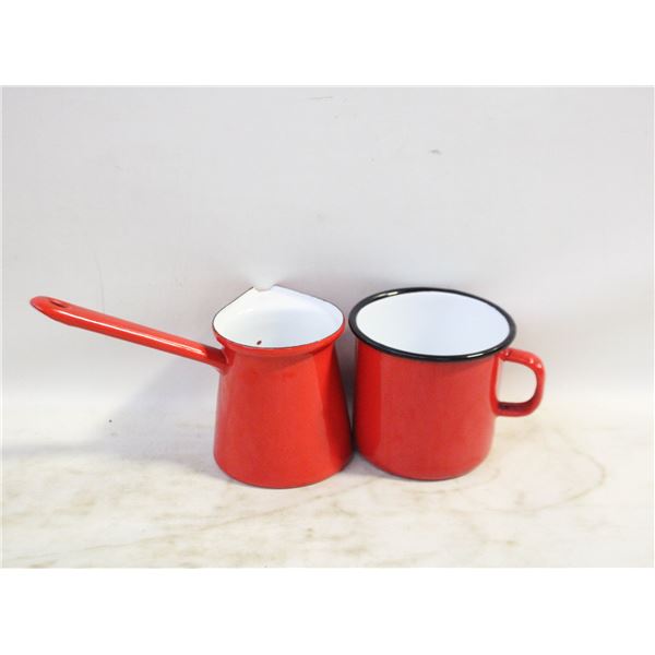 VINTAGE TURKISH COFFEE ENAMELWARE