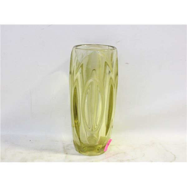 BOHEMIAN ART GLASS VASE 8 INCHES