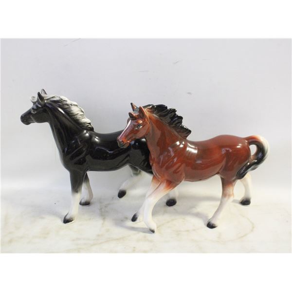 VINTAGE JAPANWARE CERAMIC HORSES- SET OF 2