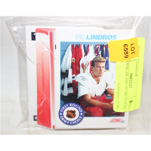 MIXED BAG OF 1991 SCORE HOCKEY CARDS
