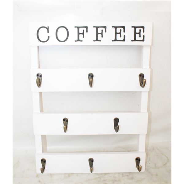SOLID WOOD COFFEE MUG HOLDER