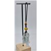 Image 1 : #100- NATURAL JADE JADITE & AGATE CAR HANGER