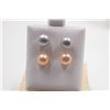 Image 1 : #147-NATURAL AKOYA PEARL STUD EARRINGS