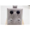 Image 1 : #129-NATURAL AKOYA PEARL STUD EARRINGS