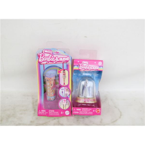 (2) NEW SEALED MINI BARBIE LAND TOYS