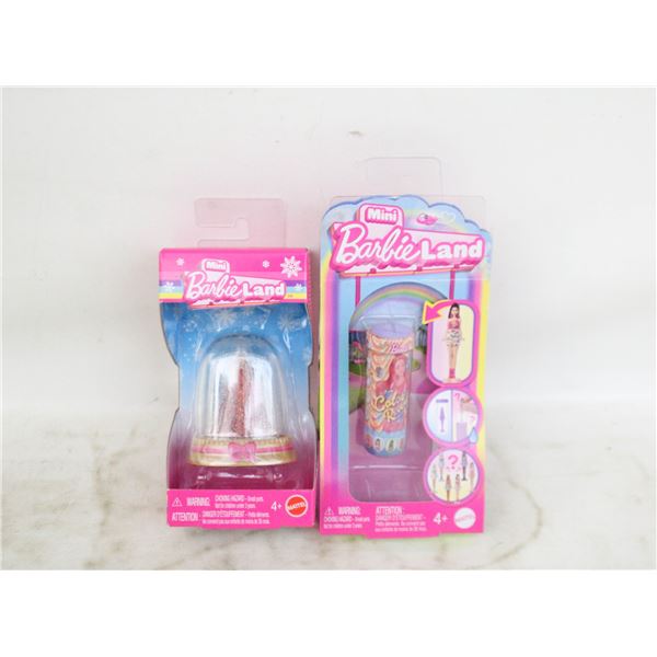 (2) NEW SEALED MINI BARBIE LAND TOYS