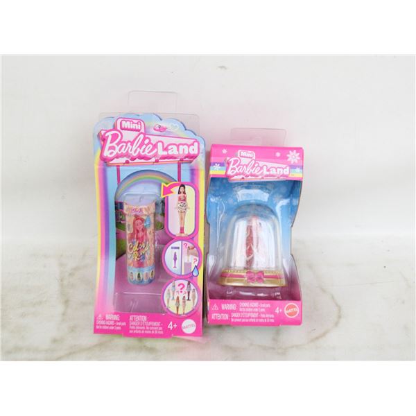 (2) NEW SEALED MINI BARBIE LAND TOYS