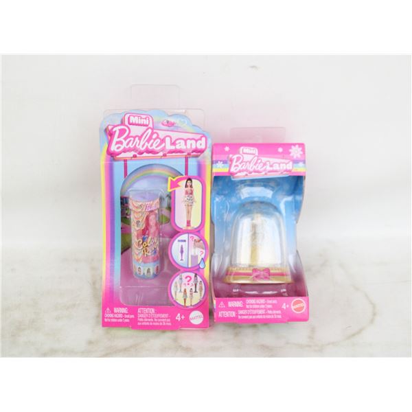 (2) NEW SEALED MINI BARBIE LAND TOYS