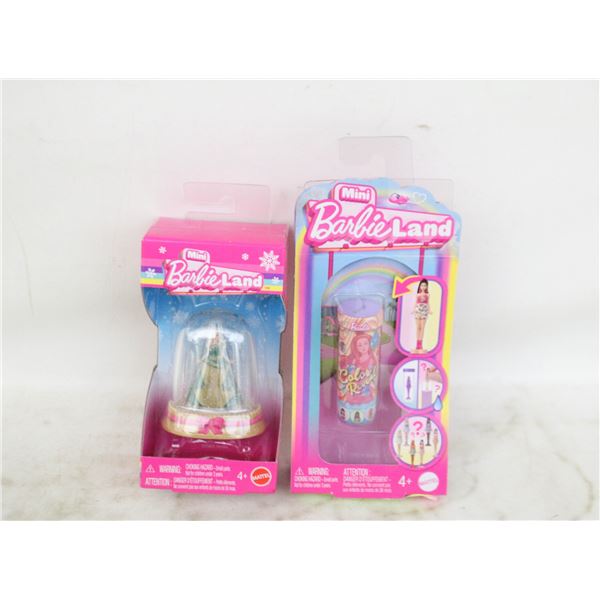 (2) NEW SEALED MINI BARBIE LAND TOYS