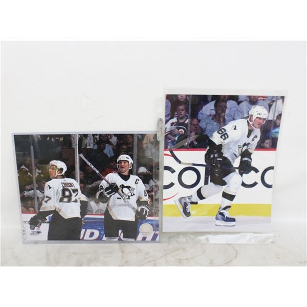 TWO LEMIEUX 8X10 PHOTOS
