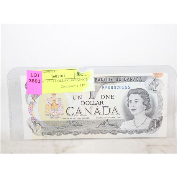 CANADA 1973 1 DOLLAR BANKNOTE