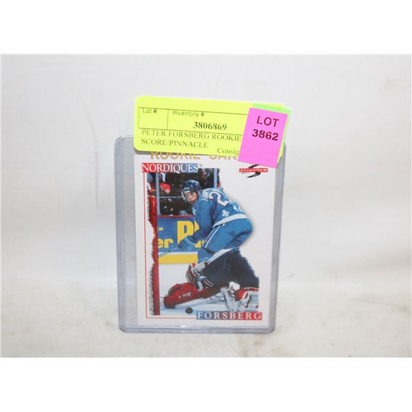 PETER FORSBERG ROOKIE SCORE/PINNACLE