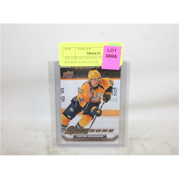 VIKTOR ARVIDSSON YOUNG GUNS ROOKIE CANVAS UD