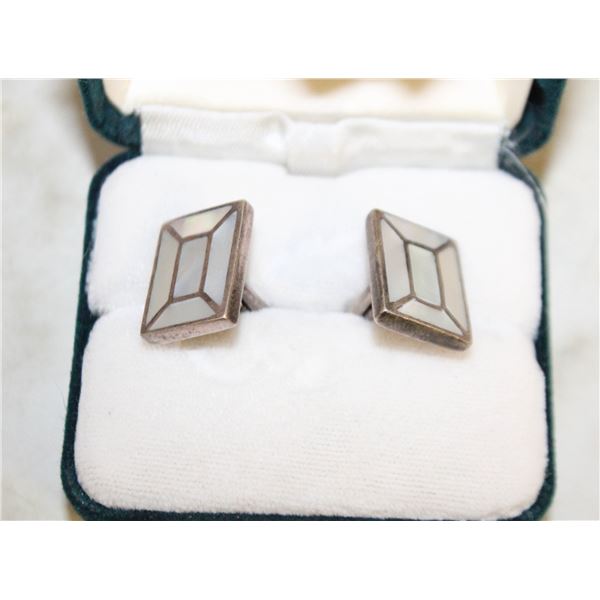12G .925 MOTHER OF PEARL CUFF LINKS
