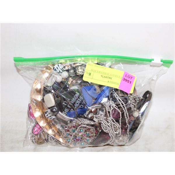 BAG OF ESTATE JEWELRY FOR