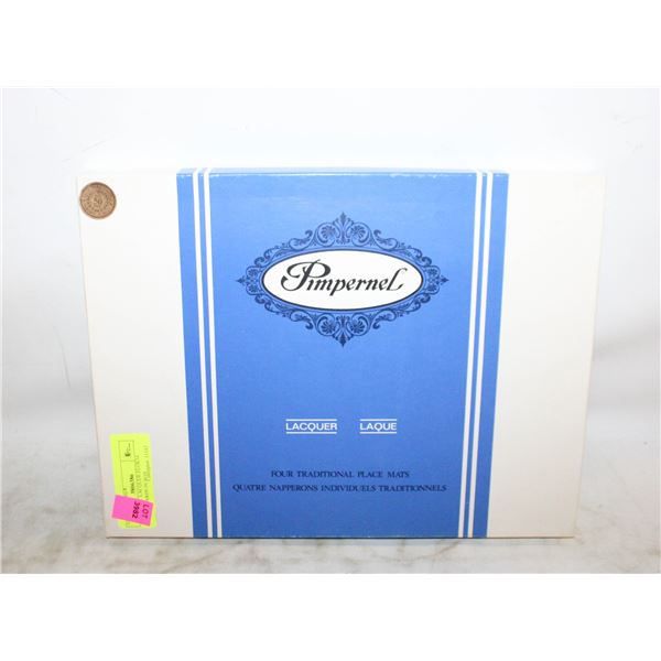 PIMPERNEL LACQUER FLORAL PLACE BOARDS IN BOX