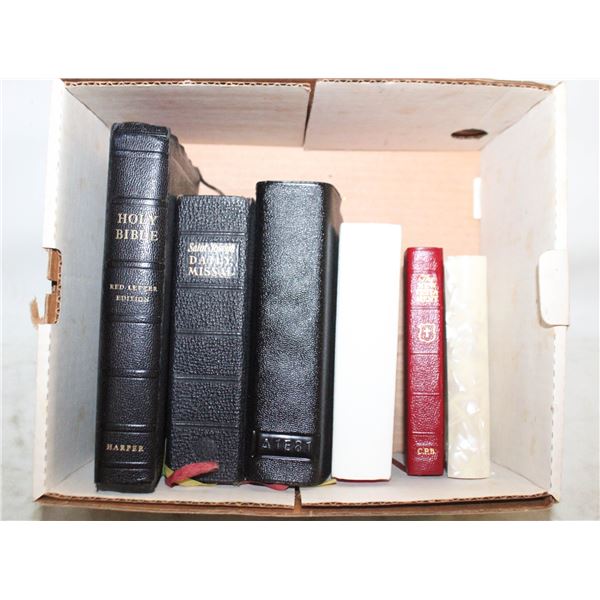 VINTAGE BIBLES- BOX LOT ASSORTED