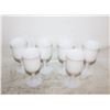 Image 1 : 6 MATCHING VINTAGE MILK GLASS GOBLETS