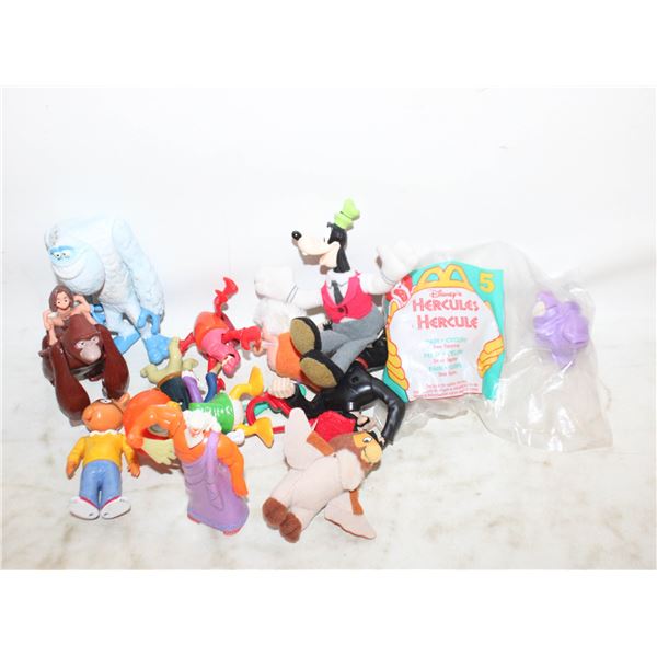 BAG OF DISNEY CHARACTERS 12 VARIOUS ASSORTED