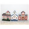 Image 1 : VINTAGE "EDDIE WALKER" VILLAGE CHURCH- SET OF 3