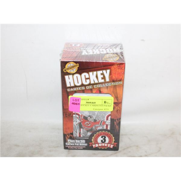 BOX OF HOCKEY CARDS FAT PACKS SEALED