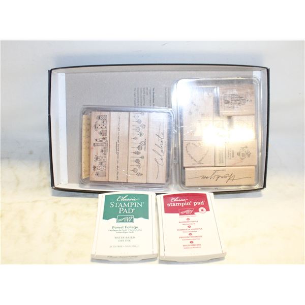 FLAT OF STAMPIN UP! STAMPS + INK (ASSORTED)