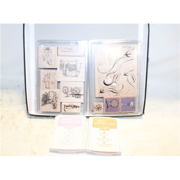 FLAT OF STAMPIN UP! STAMPS + INK (ASSORTED)
