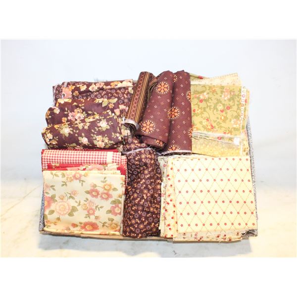 QUILTING/SEWING FABRIC- BOX LOT ASSORTED