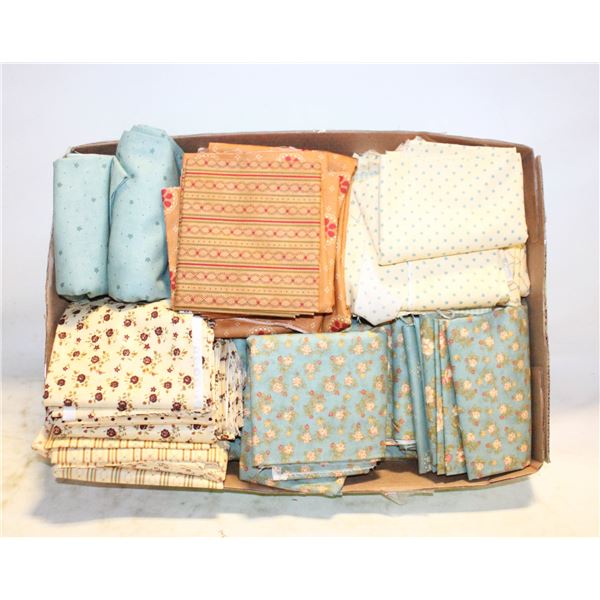 QUILTING/SEWING FABRIC- BOX LOT ASSORTED