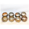 Image 1 : 8 BRASS NAPKIN RINGS