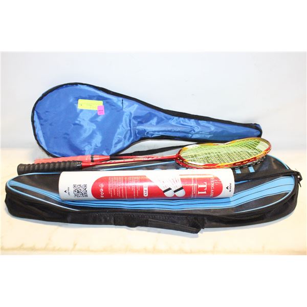 FOUR BADMINTON RACKETS