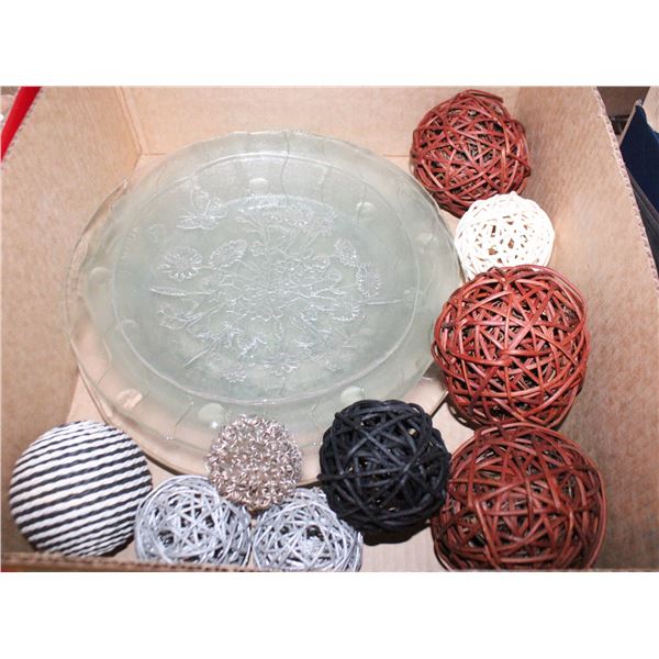 GLASS SERVING PLATES/PLATTERS/MISC- ASSORTED