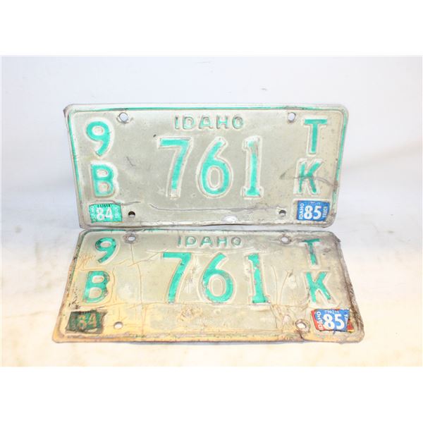 IDAHO MATCHING PLATES