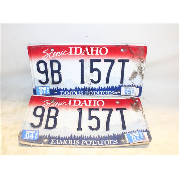 IDAHO MATCHING PLATES