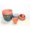 Image 1 : TERRA COTTA/CERAMIC PLANT POTS ASSORTED