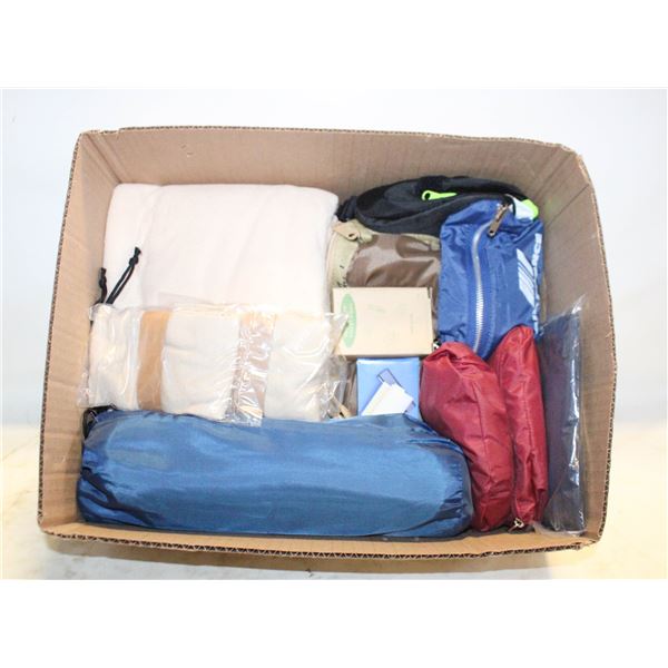 TRAVEL BAGS/ACCESSORIES- BOX LOT ASSORTED