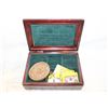 Image 1 : ANTIQUE WOODEN JEWELRY BOX WITH