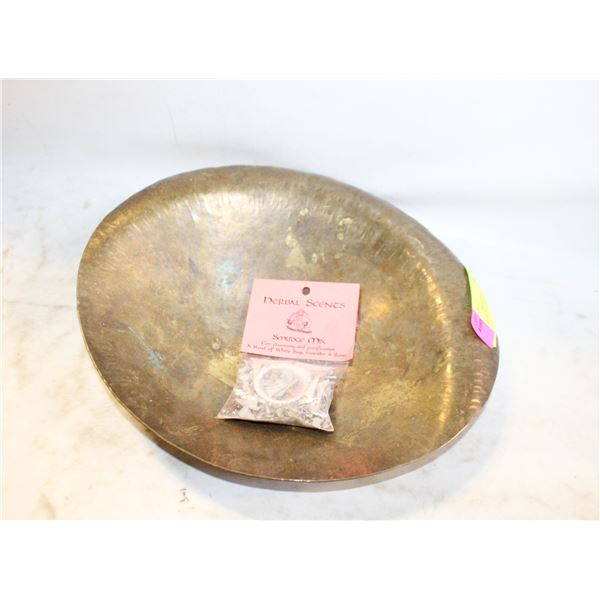 VINTAGE BRASS SMUDGING BOWL WITH