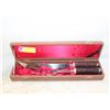 Image 1 : VINTAGE CARVING KNIFE & FORK IN CASE