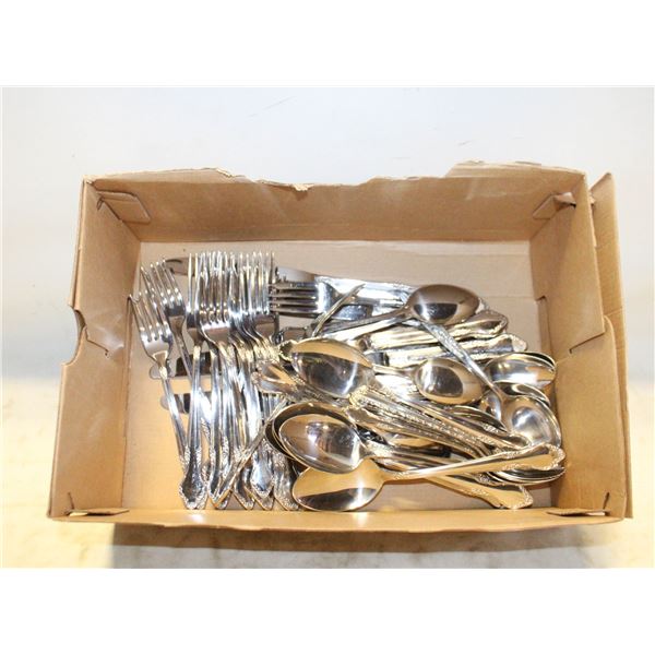 FLATWARE- BOX LOT ASSORTED