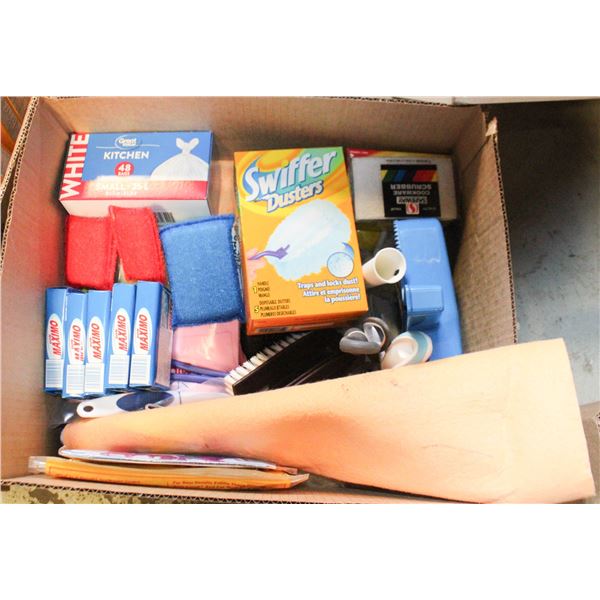 CLEANING SUPPLIES- BOX LOT ASSORTED