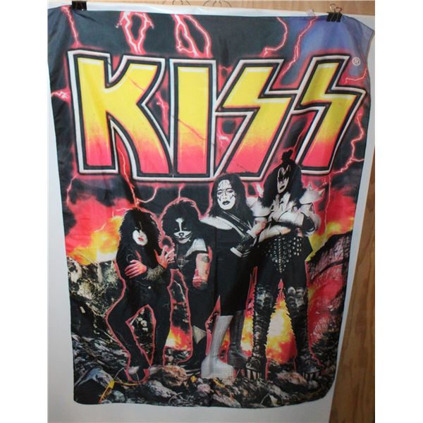 VINTAGE KISS (1970'S ROCK BAND) FLAG