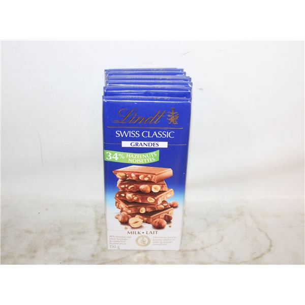 (7) LINDT SWISS CLASSIC MILK CHOCOLATE
