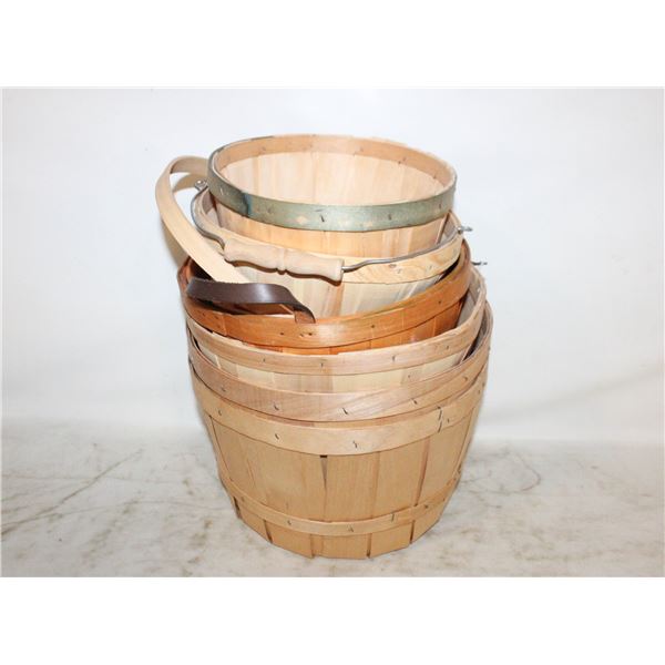 7 WOOD BARRELS HOME DECOR